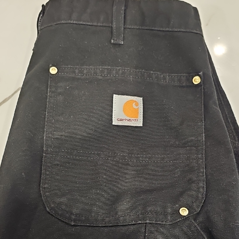 Carhartt Black Work Pants with Gold Accents